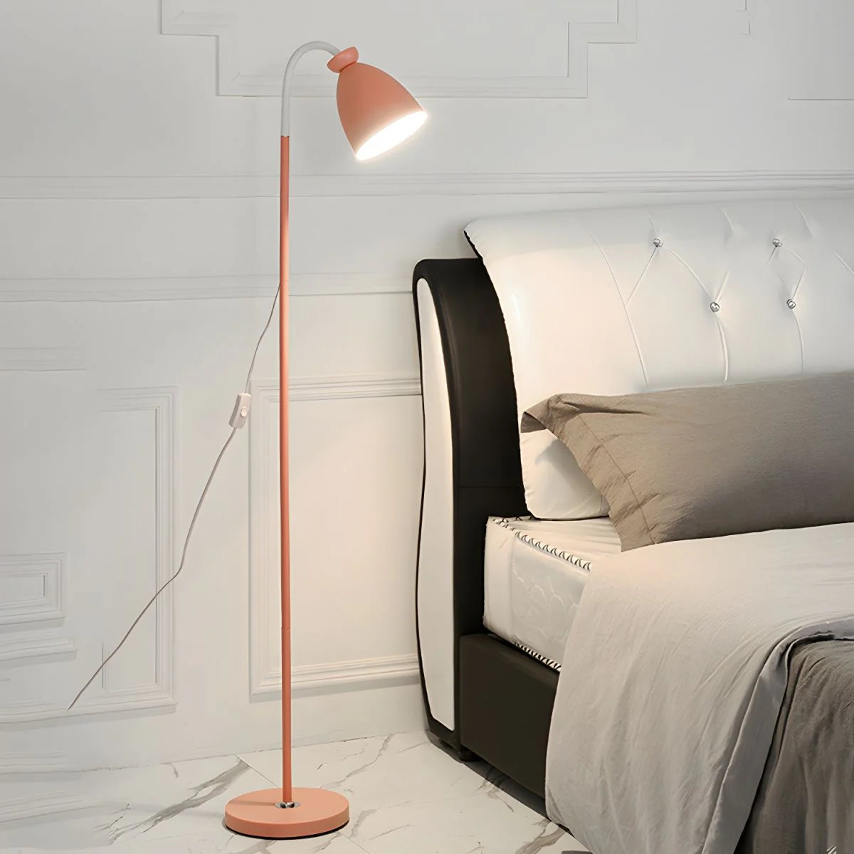 Floor Lamp Metal Bell Shade Nordic Design | Olvian